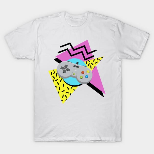 90s retro gamer style design T-Shirt by kamdesigns